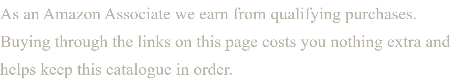This catalogue earns a commission on purchases made through its links.