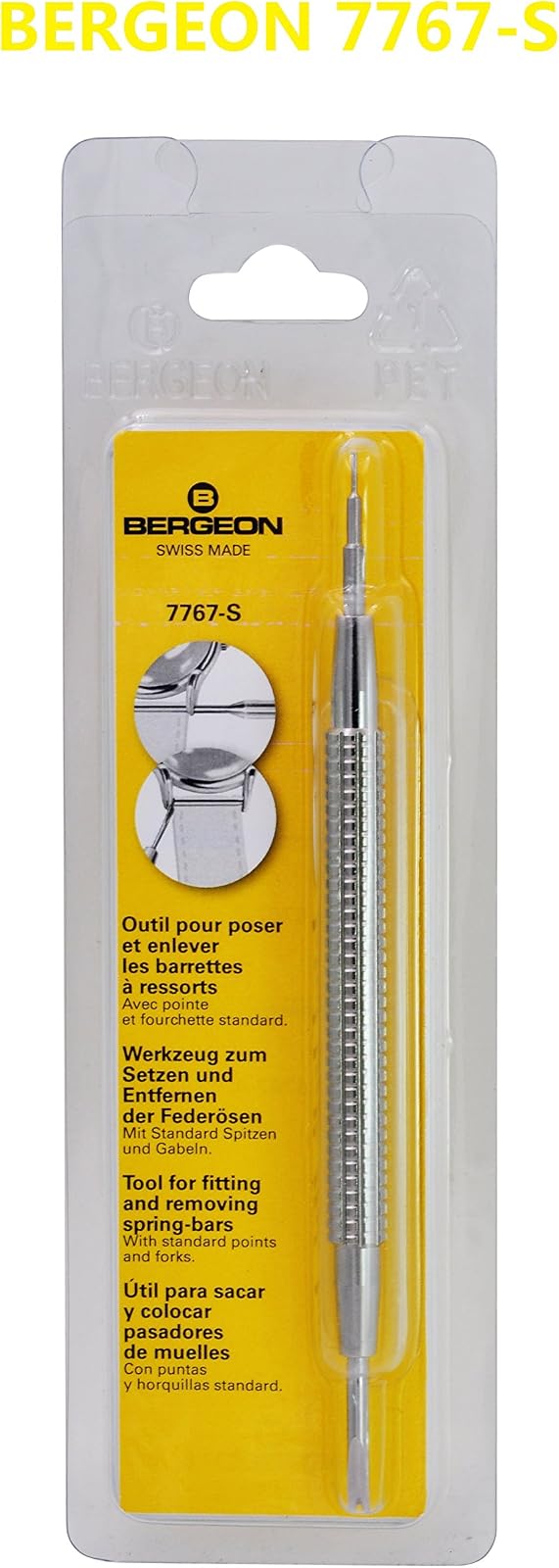 Watch Spring Bar Tool - Long Stainless Steel Handle with Replaceable
