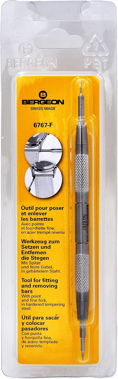Watch Spring Bar Tool - Long Stainless Steel Handle with Replaceable Screw