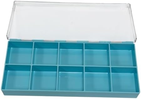 Plastic Transparent Box for Watch Parts, 10 divisions