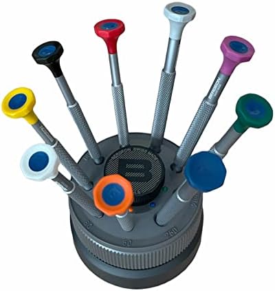 Set of 9 Screwdrivers with anodised Aluminium Body 0.50 to 2.50 mm Watch