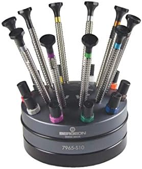 Special Knurled Handle Watchmaker Screwdriver Set Deluxe Heavyweight Stand